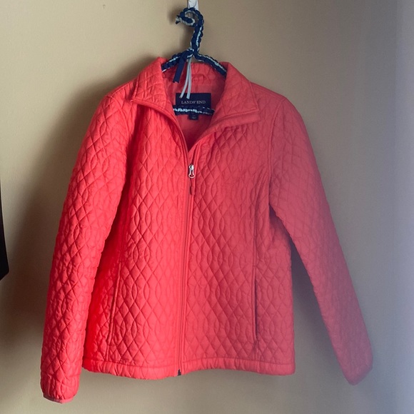 Lands' End Jackets & Coats Coral Lands End Lightweight Puffer